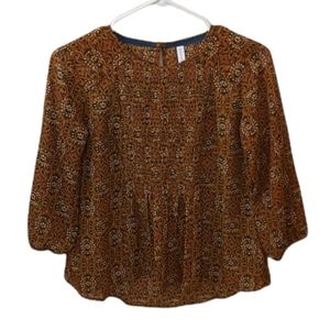 Xhilaration Blouse Gold, Pink and Whites